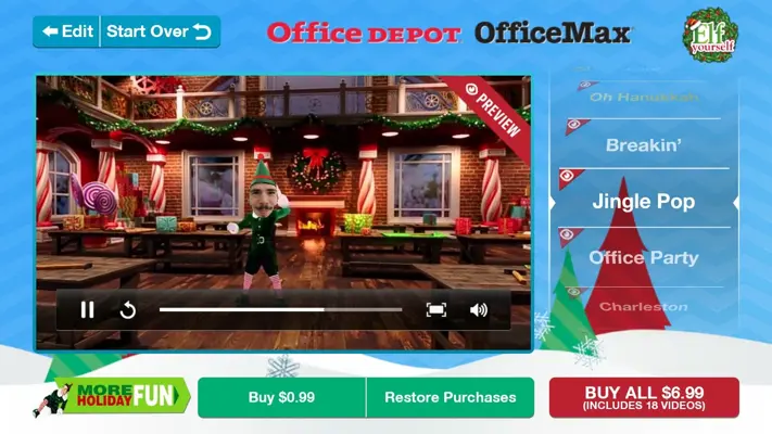 ElfYourself by Office Depot android App screenshot 1